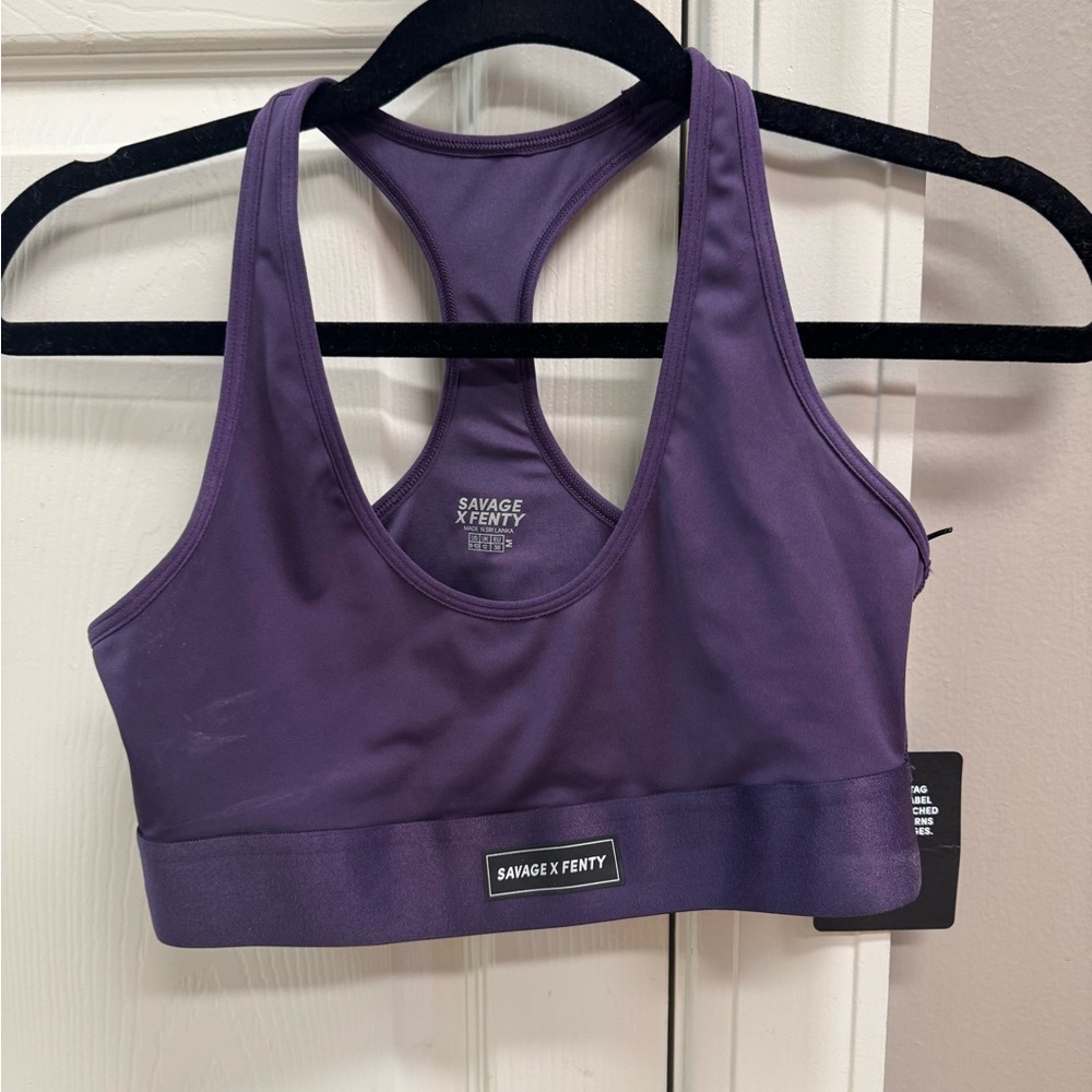 Savage X Fenty Purple Racerback Sports Bra